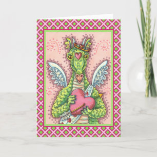 CARTÃO DE FESTIVIDADES CUPID DRAGON, HEART AND ARROW FANTASY VALENTINE