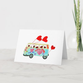 Cartão De Festividades Cúpidos Dachshund em seu carro do amor de São Vale