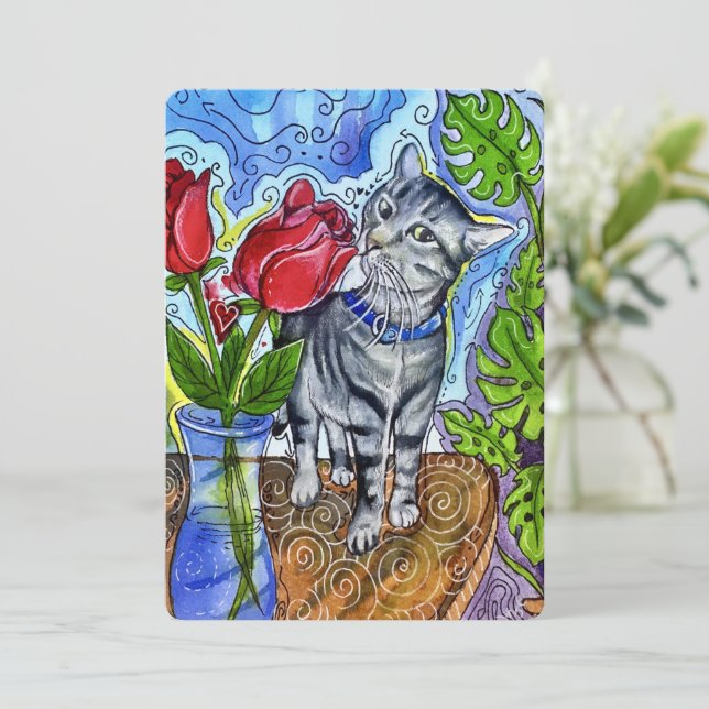 Cartão De Festividades Curious Spirit (Em pé/Frente)