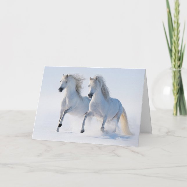 Cartão De Festividades Curso de Neve (Frente)