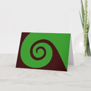 Cartão De Festividades Curva Verde