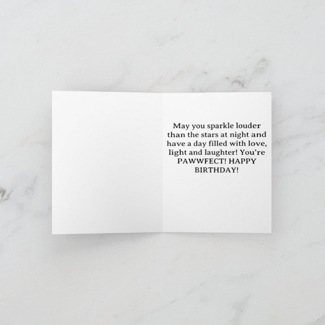 Cartão De Festividades Custom Birthday Card, Pink Toy Poodle, Mozzarella (Interior)