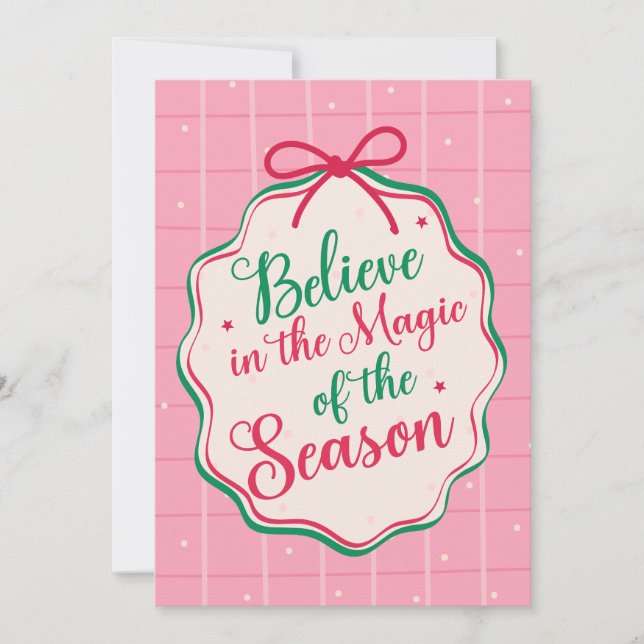 Cartão De Festividades Custom Christmas Greeting Card with Photo (Frente)