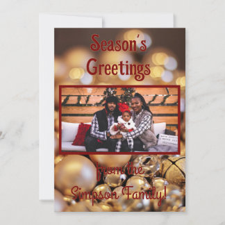 Cartão De Festividades Custom Family Photo Christmas Card