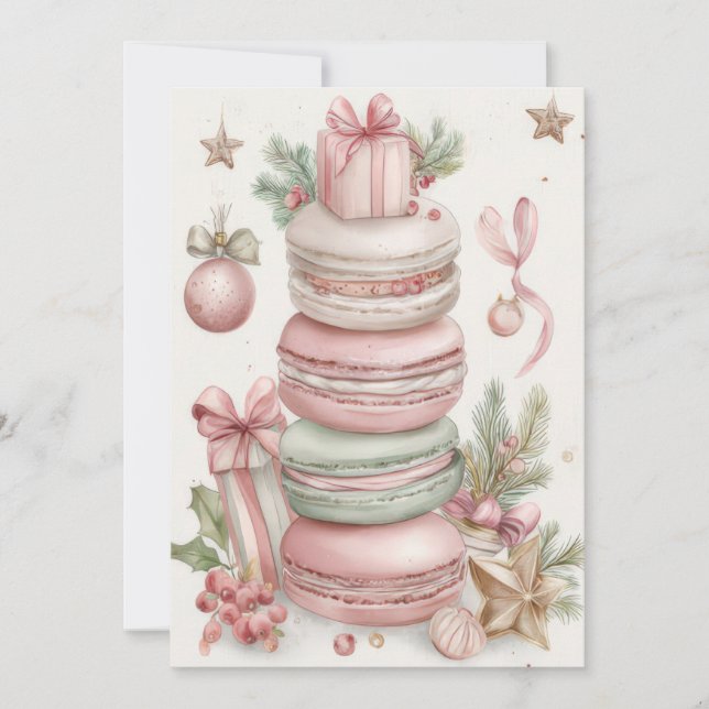Cartão De Festividades Custom Festive and elegant Christmas Greeting Card (Frente)