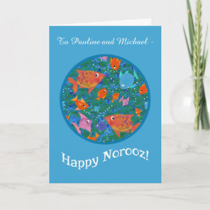 Cartão De Festividades Custom Front Fun Fish Norooz Card for Anyone