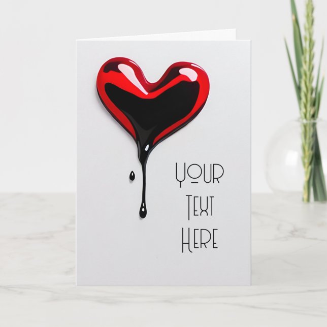 Cartão De Festividades custom graffiti love heart valentines day (Frente)