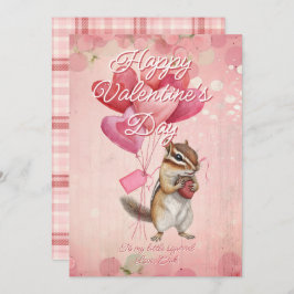 Cartão De Festividades Custom Message Squirrel Animal Valentines Day
