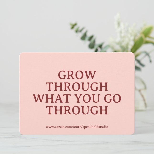 Cartão De Festividades Custom Motivational Card, Self-Love & Growth Gift (Em pé/Frente)