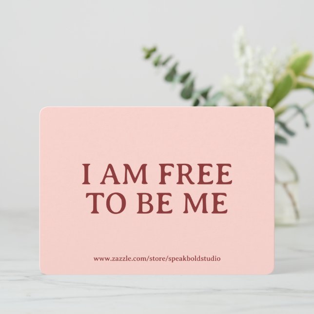 Cartão De Festividades Custom Motivational & Self Love Gift Card for Her (Em pé/Frente)
