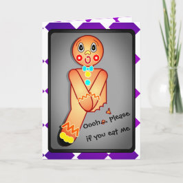 Cartão De Festividades Custom Oooh,  Do Not Eat Me Gingerbread Man