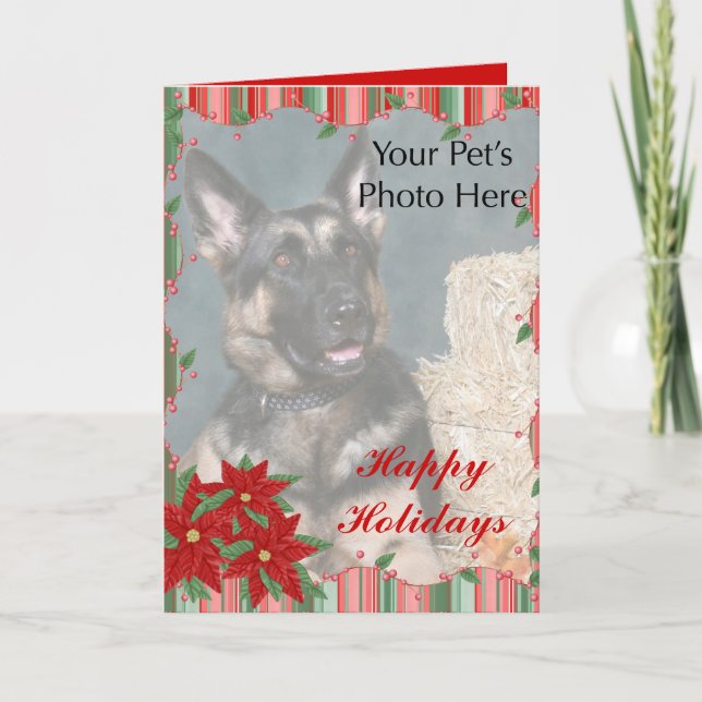 Cartão De Festividades Custom Pet Christmas cards (Frente)