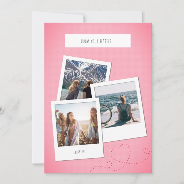 Cartão De Festividades Custom Photo Collage Card + Inspirational Message (Frente)