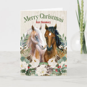 Cartão De Festividades Custom Relation Western Themed Horse Christmas