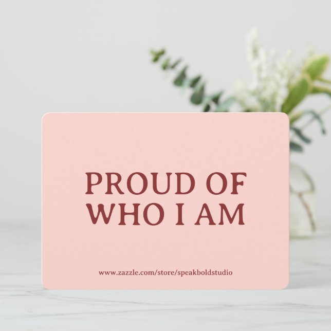 Cartão De Festividades Custom Self-Esteem & Confidence Gift Card for Her (Em pé/Frente)