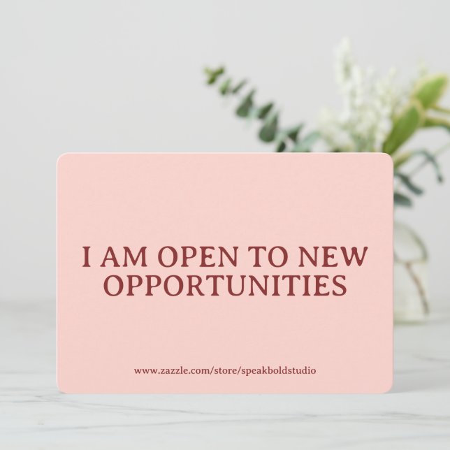 Cartão De Festividades Custom Self Love Card Positive Affirmation for Her (Em pé/Frente)