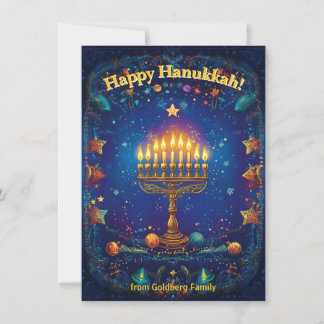 Cartão De Festividades Custom text✡️ Hanukkah 🕎 Shine On,