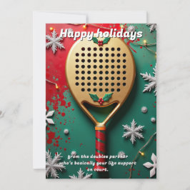 Cartão De Festividades 🎾🎄Custom text, Life Support & Lobs