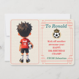 Cartão De Festividades Customisable Name Number and Text Birthday Boy