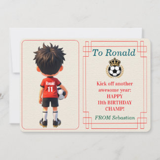 Cartão De Festividades Customisable Name Number and Text Birthday Boy