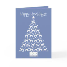 Customizable Bedlington Terrier Holiday Card