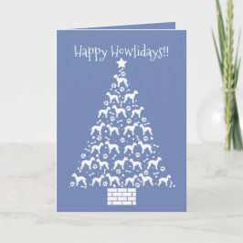 Cartão De Festividades Customizable Bedlington Terrier Holiday Card