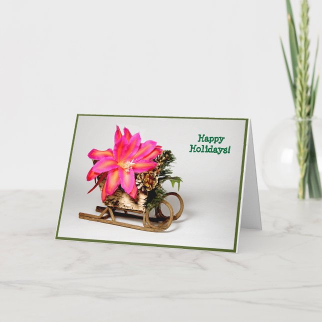 Cartão De Festividades Customizable Epiphyllum Christmas Card (Frente)