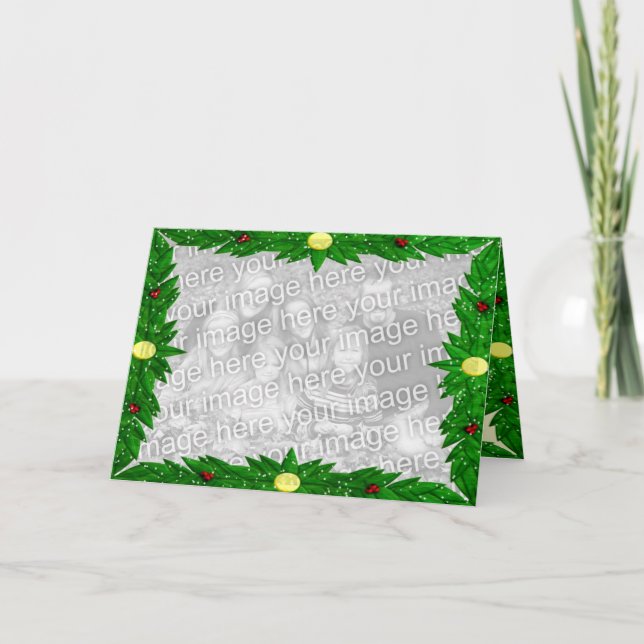 Cartão De Festividades Customizable Holidays Frame Card (Frente)