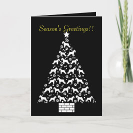 Cartão De Festividades Customizable Schnauzer Holiday Card