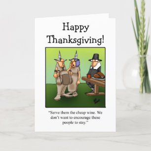 Cartão De Festividades Customizable Thanksgiving Humor Greeting Card