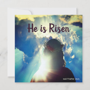 Cartão De Festividades Customize HE IS RISEN Religious Easter Greetings