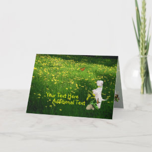 Cartão De Festividades Customize It Westie Puppy Easter Card