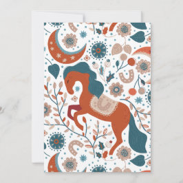 Cartão De Festividades Cuta de Cavalo Escandinavo