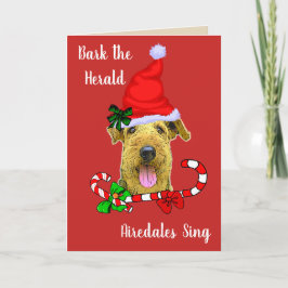 Cartão De Festividades Cute Airedale Terrier Christmas