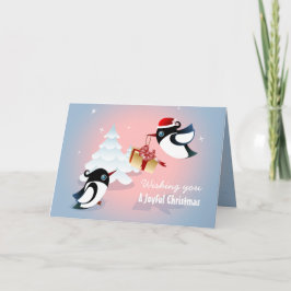 Cartão De Festividades Cute Birds Christmas Present