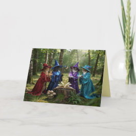 Cartão De Festividades Cute Cat Witch Halloween Card