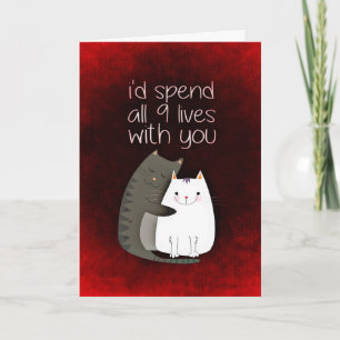 Cartão De Festividades Cute cats Love Card