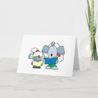 Cartão De Festividades Cute Christmas Caroling Mice