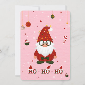 Cartão De Festividades Cute Christmas Gnome Holiday Card