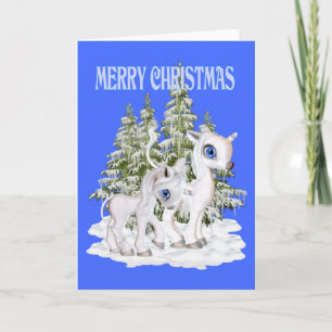 Cartão De Festividades Cute Christmas Unicorns