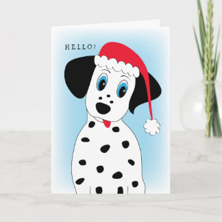Cartão De Festividades Cute Dalmatian Dog Christmas Card