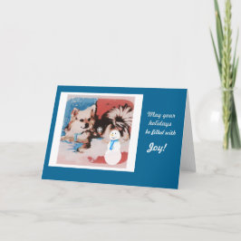 Cartão De Festividades Cute Dog Holiday Card