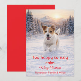 Cartão De Festividades Cute Dog with Christmas Funny Quote | Holiday Card