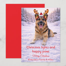 Cartão De Festividades Cute Dog with Christmas Tender Quote Holiday Card