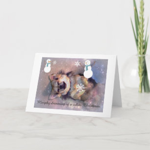 Cartão De Festividades Cute Doggie Christmas Card