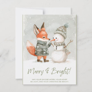 Cartão De Festividades Cute Fox in Jumper