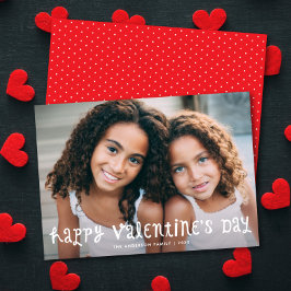 Cartão De Festividades Cute Fun Type Happy Valentine's Day One Photo