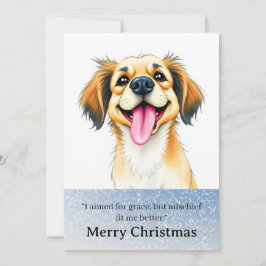 Cartão De Festividades Cute Funny Dog Christmas Card