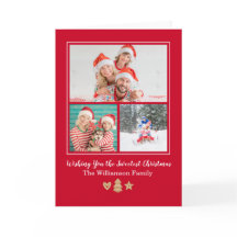 Cute Gingerbread 3 photo Christmas Card