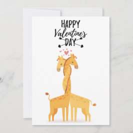 Cartão De Festividades Cute giraffe love card for Valentine's Day